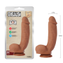 Фаллоимитатор реалистичный с присоской Chisa T-Skin ReaL Sensualism, коричневый