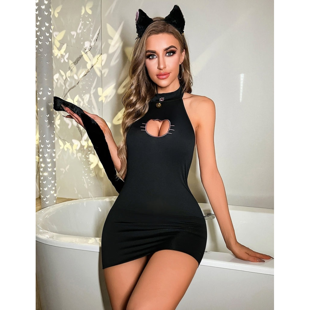 Сексуальный костюм Кошечки Star Night, черный (без коробки)
