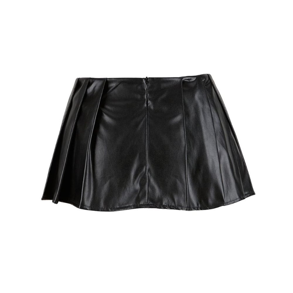 Корсет с юбкой Star Night Sexy Leather и трусиками в комплекте, черный, М