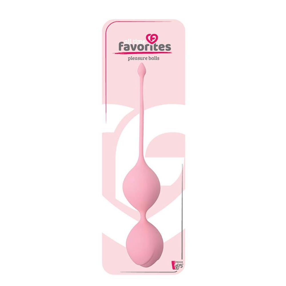 Вагинальные шарики DreamToys ALL TIME FAVORITES 90 гр. со смещенным центром тяжести, розовые