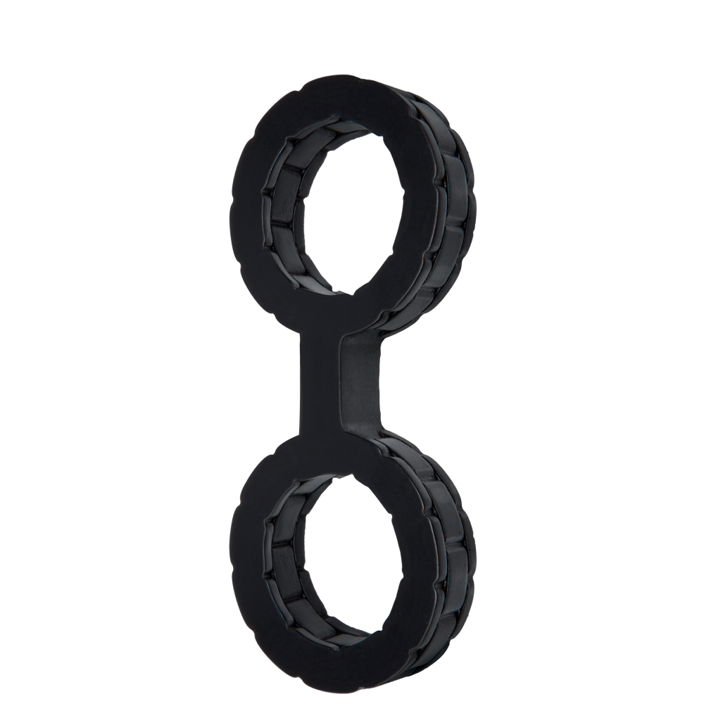 Наручники из силикона Doc Johnson The Cuffs Small - Black, хорошо тянутся, для рук и для ног