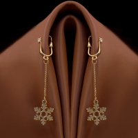 Украшения для клитора и половых губ non-pierced clitoral jewelry dangle with snowflake UPKO