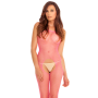 Комбинезон INDUSTRIAL NET SUSPENDER BODYSTOCKING PINK, OS