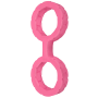 Наручники из силикона Doc Johnson The Cuffs Large - Pink, хорошо тянутся, для рук и для ног