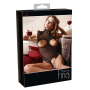 Сексуальный боди с открытой грудью Abierta Fina Body Chains и интимным доступом, черный, S