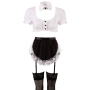 Костюм горничной Cottelli Collection Maid Set, 6 предметов, черно-белый, S