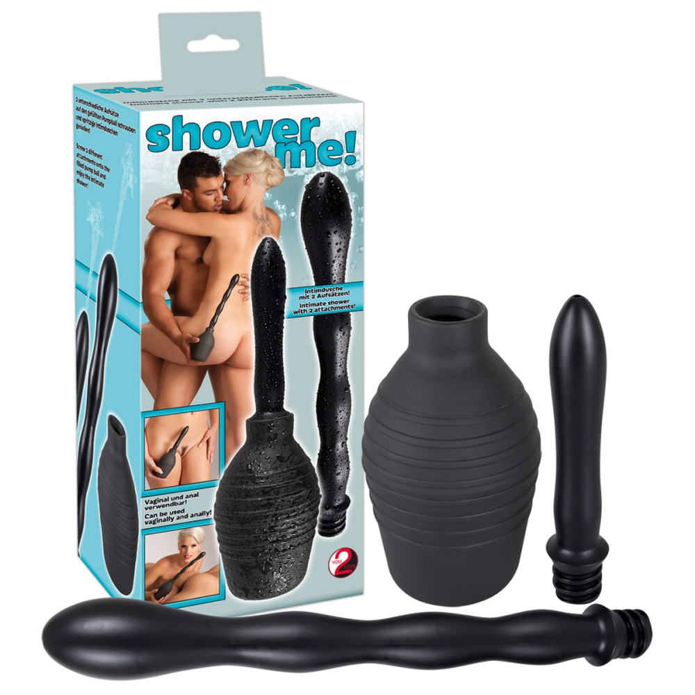 Анальный душ You2Toys Shower Me, 2 насадки, черный