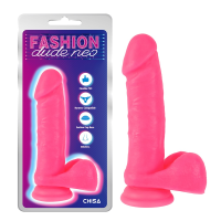 Фалломитатор реалистичный Chisa Fashion Dude Neo Dual Density, на присоске, розовый