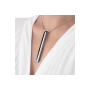 Вибропуля на цепочке Le Wand NECKLACE VIBE, металлическая, серебряная