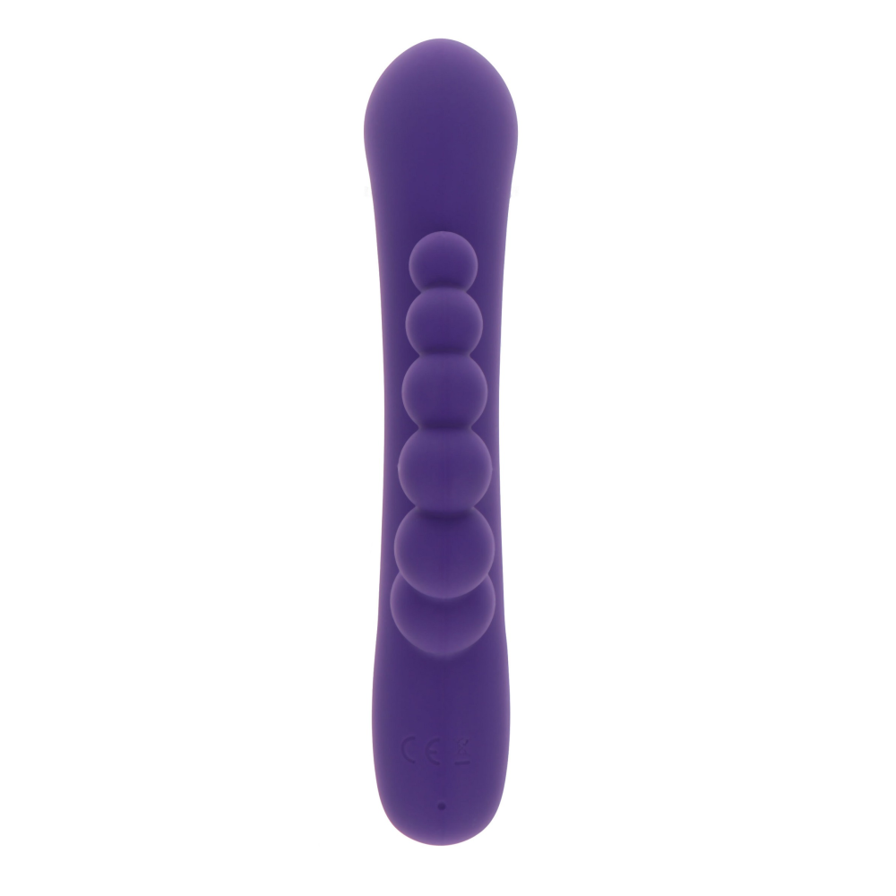 Вибратор-кролик с анальной елочкой Toy Joy фиолетовый, 21.5 х 4 см