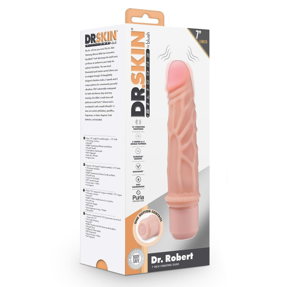 Реалистичный вибратор DR. SKIN SILICONE DR. ROBERT 19 см
