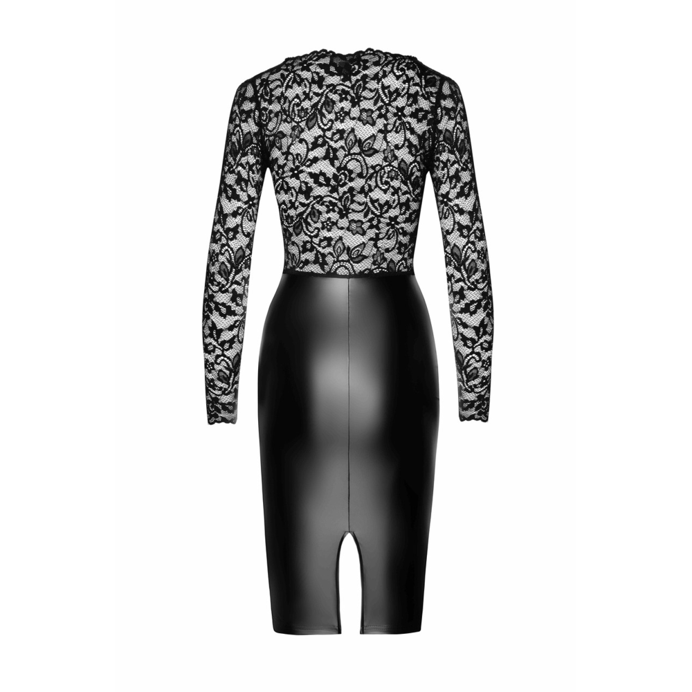 Платье F295 Noir Handmade Euphoria с кружевным верхом, виниловое, черное, размер S