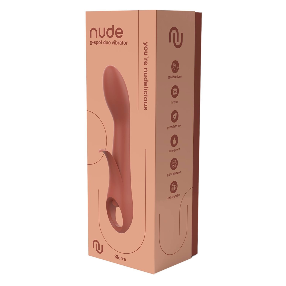 Вибратор Dream Toys Nude Sierra для точки G, коричневый