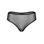 Трусики прозрачные с открытым доступом Daring Intimates Alexa, черный, S/M