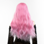 Парик длинный волнистый с челкой Fetish Hair розовый, 60 см