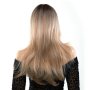 Парик длинный с челкой и окрашиванием омбре Fetish Hair из темного в блонд, 60 см