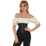 Корсет из сетки Star Night Steel Bones Grid Corsets с крючками и шнуровкой, черный, XL (без коробки)