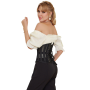 Корсет из сетки Star Night Steel Bones Grid Corsets с крючками и шнуровкой, черный, XL (без коробки)
