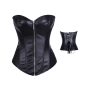 Корсет с застежкой молнией Star Night Sexy Leather и шнуровкой, черный, L (без коробки)