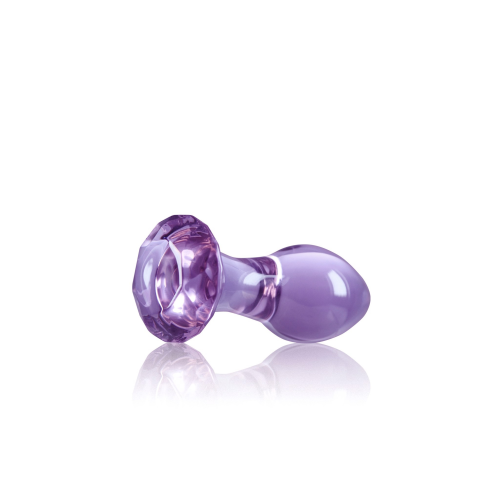 Анальная стеклянная пробка NS Novelties Crystal, фиолетовая