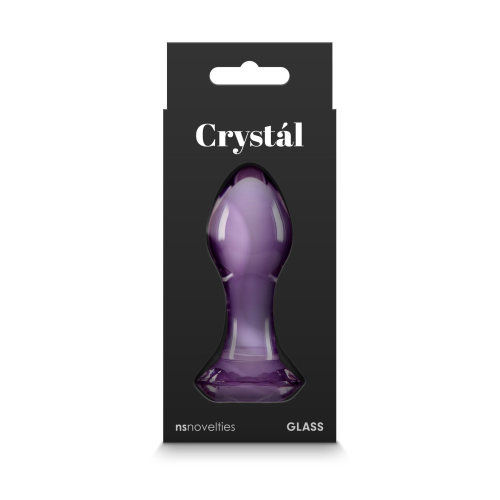 Анальная стеклянная пробка NS Novelties Crystal, фиолетовая