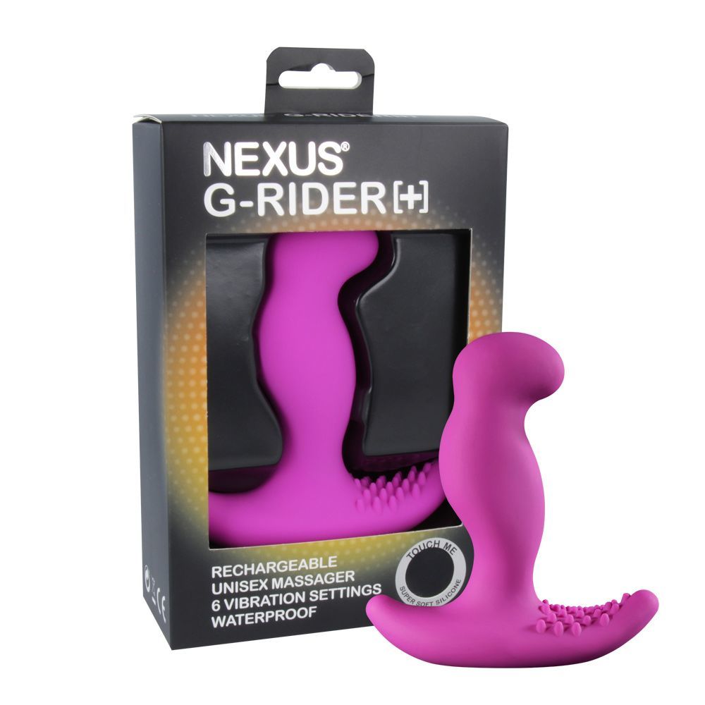 Массажер простаты с вибрацией Nexus G-Rider Plus Purple, макс диаметр 3,8см, перезаряжаемый (мятая упаковка)