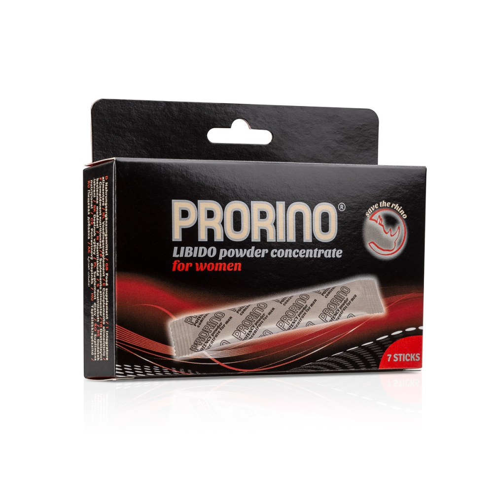 Возбуждающий порошок для женщин ERO PRORINO black line libido (в упаковке 7 шт. стиков по 5 гр)
