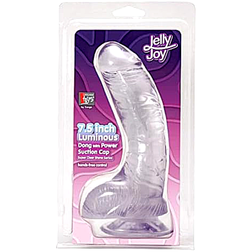 Фаллоимитатор реалистик люминесцентный на присоске Dream Toys Jelly Joy Luminous прозрачный