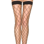 Чулки в большую сетку Music Legs, черные, One Size