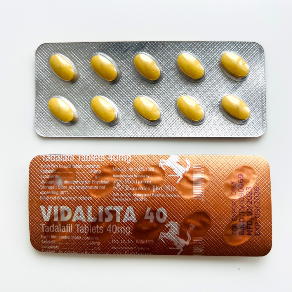 Возбуждающие таблетки Vidalista 40 для мужчин (цена за 1 блистер, 10 табл.)
