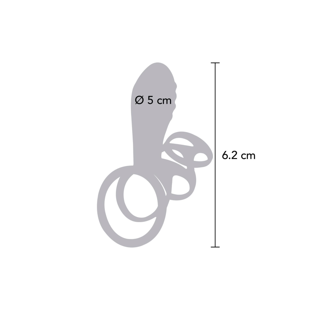 Эрекционное вибро кольцо ToyJoy Halo Halo C-Ring Sleeve с клиторальным отростком, фиолетовое
