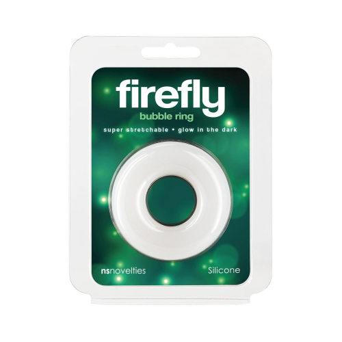 Эрекционное кольцо светящееся в темноте NS Novelties Firefly белое