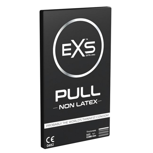 Презервативы с ремешками для плотного прилегания EXS PULL безлатексные (цена за 10 шт.)