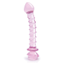 Спиральный фаллоимитатор для точки G из стекла Dream Toys Glaze Glass в форме бутона розы