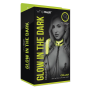 Ошейник с зажимами для сосков люминесцентный Whipsmart Glow In The Dark, зеленый
