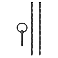 Набор черных уретральных катетеров NMC Knot Knot XL из силикона с бусинами, XL