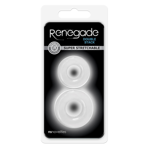 Растягивающиеся эрекционные кольца для пениса NS Novelties Renegade прозрачные