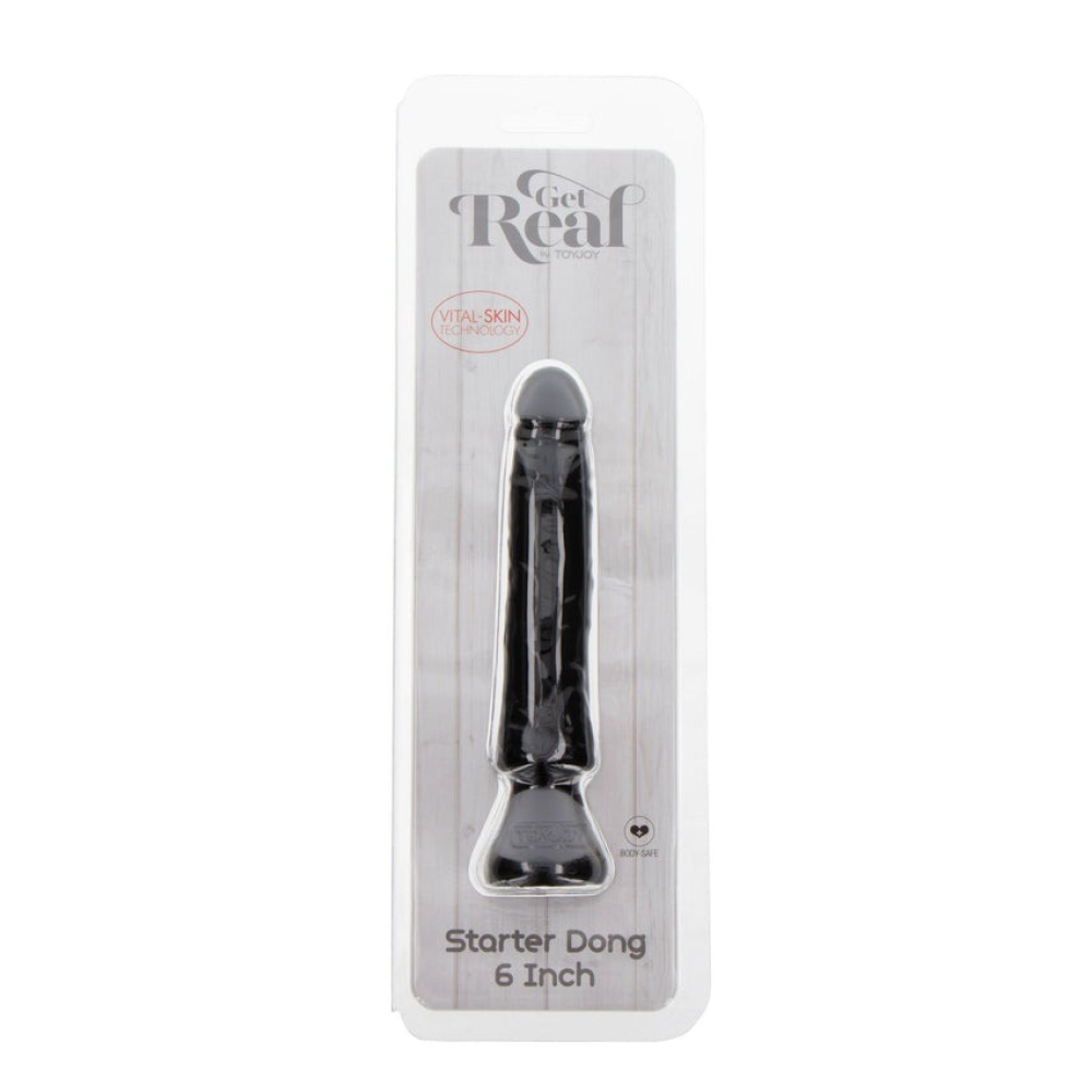 Фаллоимитатор реалистичный Toy Joy Get Real Dong Starter на присоске, черный