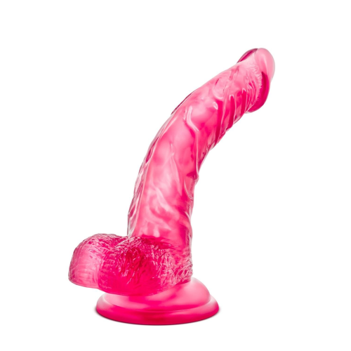 Фаллоимитатор реалистичный с мошонкой Blush b Yours на присоске, розовый