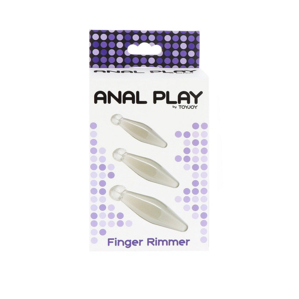 Набор анальных стимуляторов на палец Toy Joy Anal Play Finger Rimmer Finger Rimmer прозрачный, 3 шт.