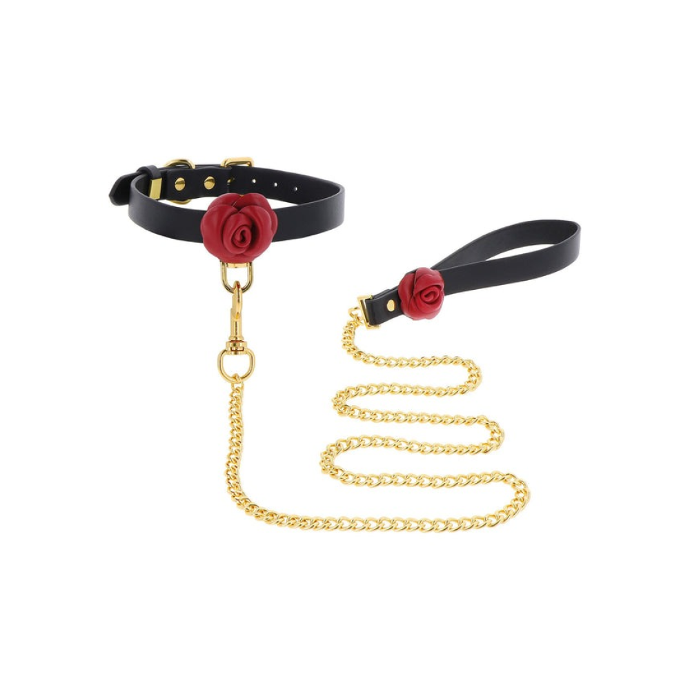Ошейник с поводком Taboom Wild Roses Collar & Leash с декоративными розами