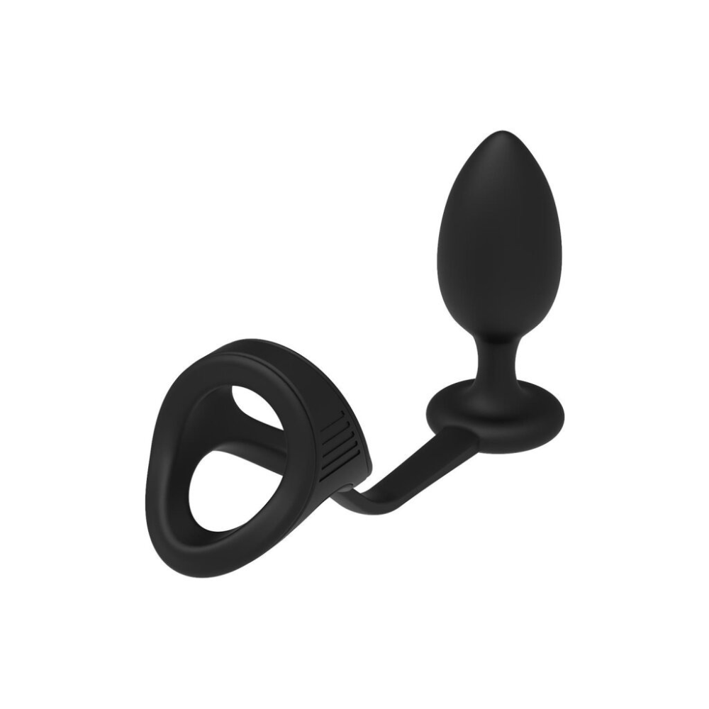Пробка анальная с эрекционным кольцом Dream Toys Ramrod черные