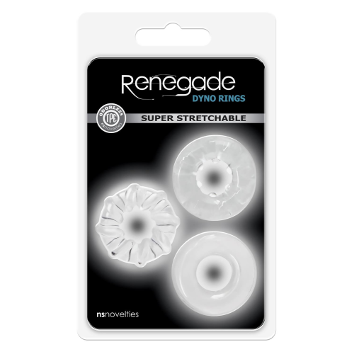 Набор эрекционных колец NS Novelties Renegade прозрачные