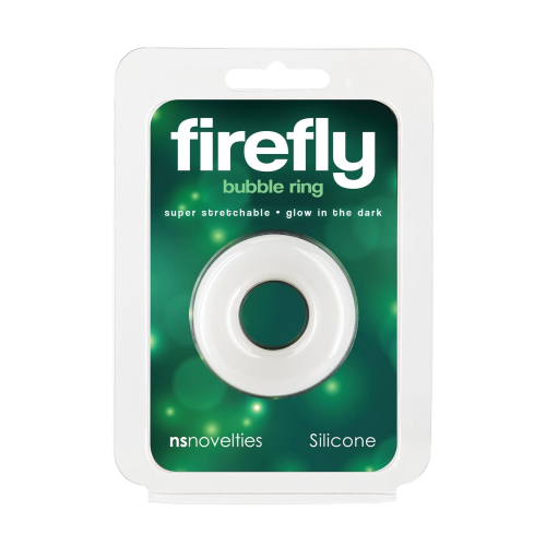 Эрекционное кольцо для пениса NS Novelties Firefly светящееся в темноте, белое