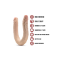 Двухсторонний фаллоимитатор Blush Dr. Skin Plus телесный, 42 см