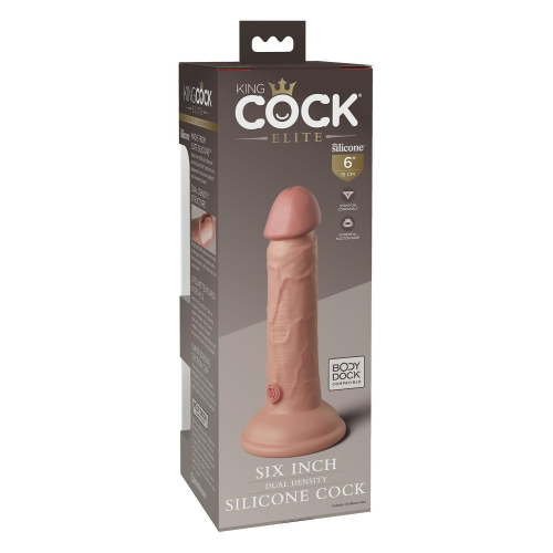Элитный реалистичный фаллоимитатор Pipedream King Cock Elite на присоске, бежевый