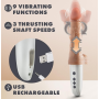 Вибратор на подставке Blush Dr. Skin Dr. Hammer с фрикциями и функцией нагревания, с пультом