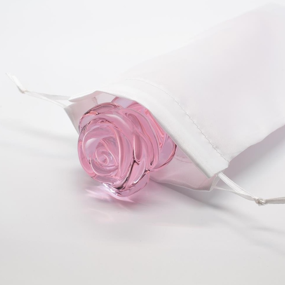 Набор анальных пробок DreamToys Glaze Glass Rosebud стеклянный, розовый, 3 шт.