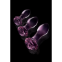Набор анальных пробок DreamToys Glaze Glass Rosebud стеклянный, розовый, 3 шт.