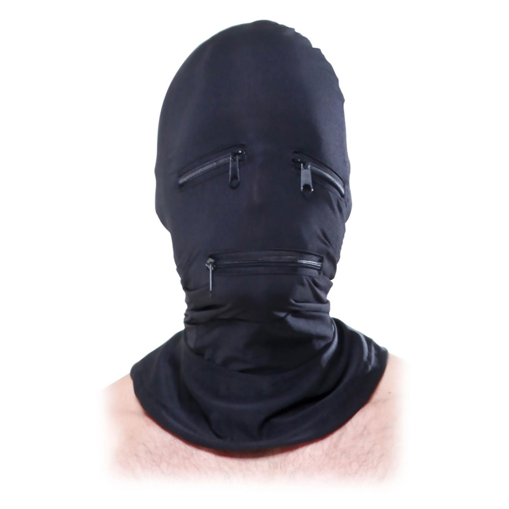 Маска-шлем на всю голову Pipedream Fetish Fantasy Zipper Face с молниями, черная, One Size